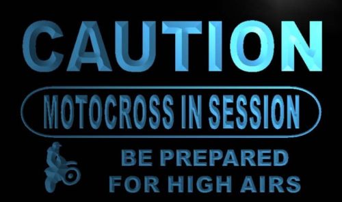 Caution Motocross in session Neon Light Sign